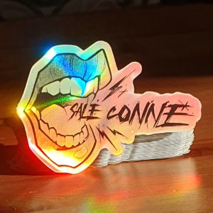 Sticker holographique Sale Conne